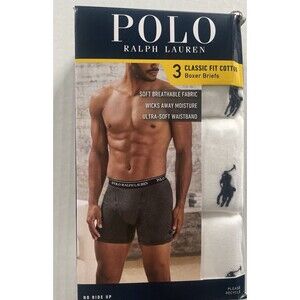 Polo Ralph Lauren Classic Fit Cotton Boxer Briefs 3-Pack Mens XL(40-42”) White